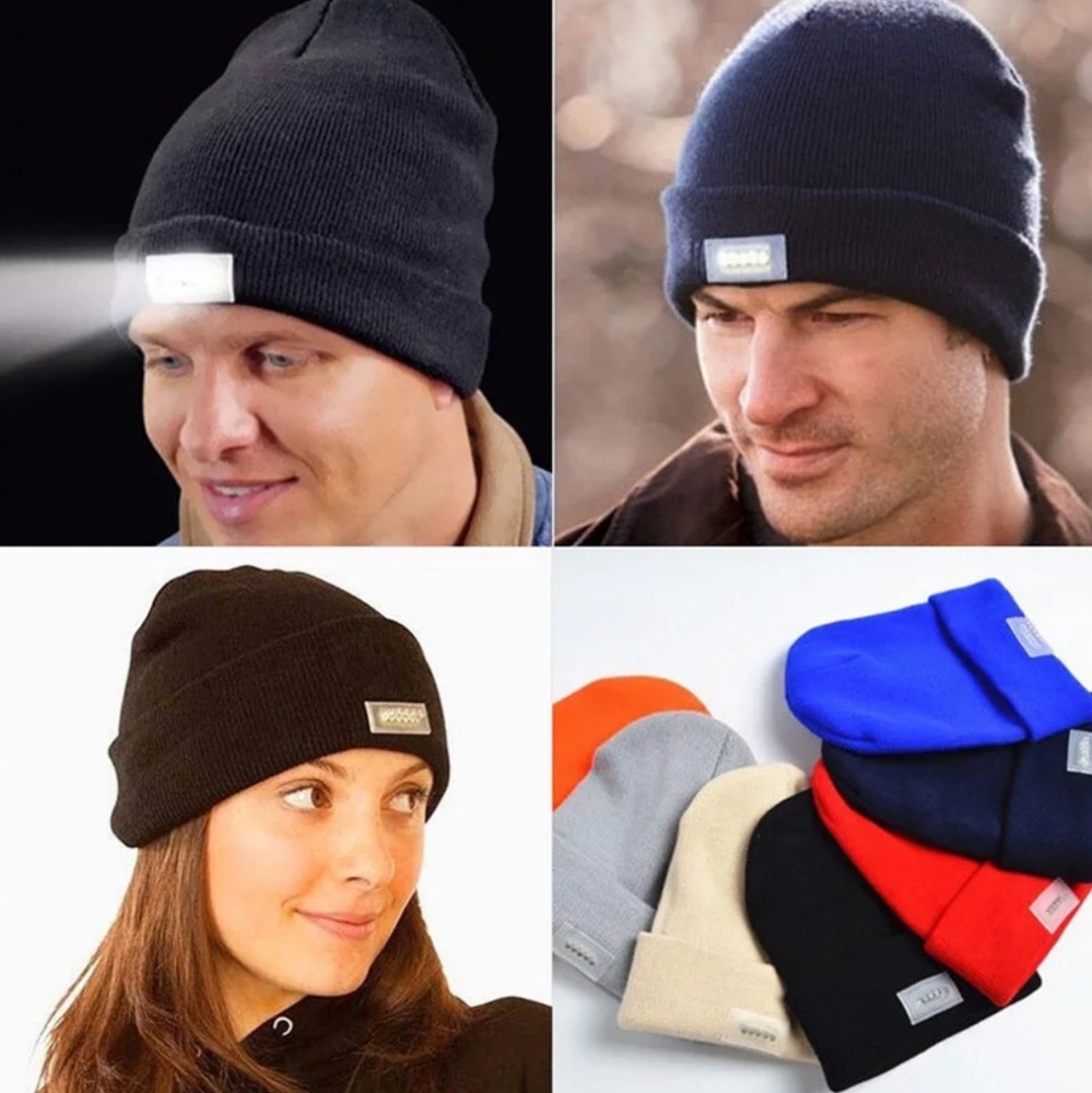 LED Joggers Cycling Runners Outdoors Knit Beanie